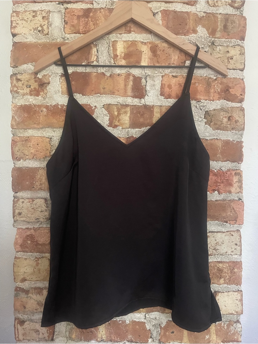 a new day Black V-Neck Satin Camisole